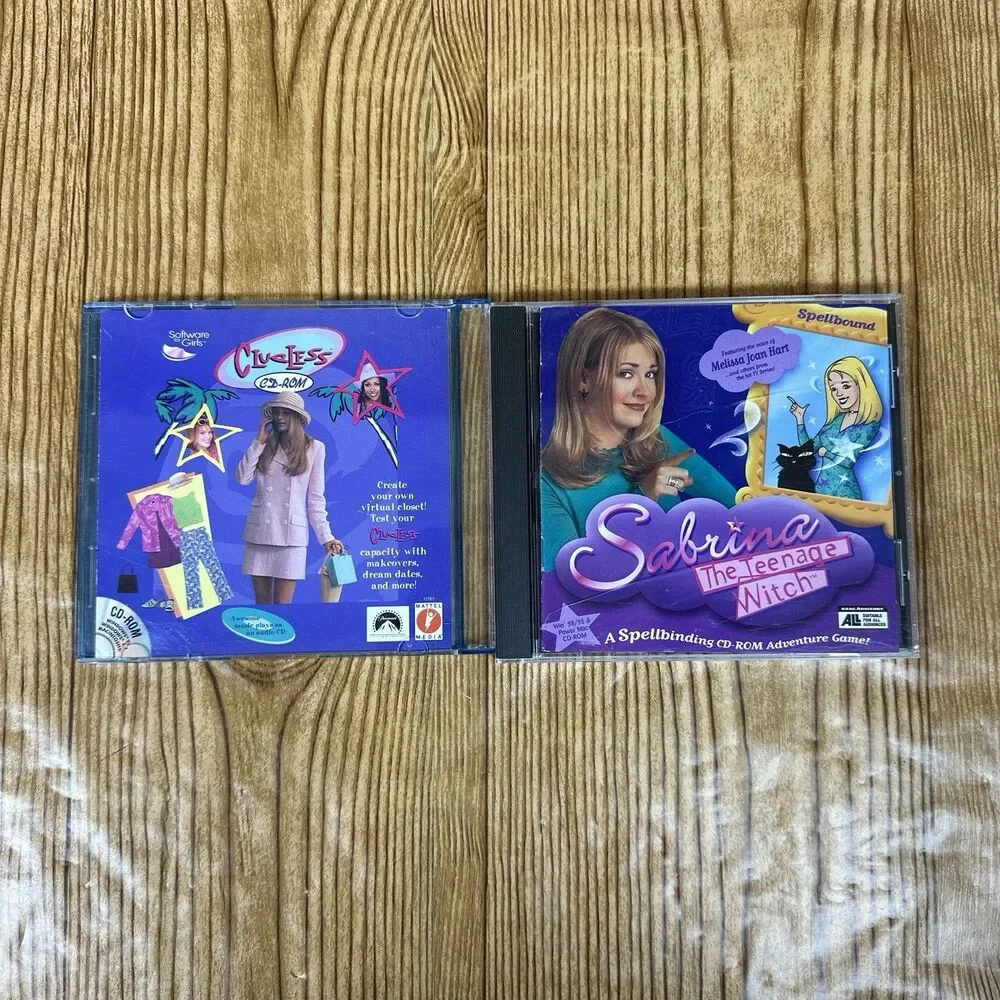 Vintage 1997 Mattel Clueless CD Rom Sabrina Teenage Witch Game Windows PC‎ Mac